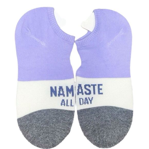 Women’s Two-Pack No-Show Socks - Namaste/Yoga Pose - Picture 3 of 7